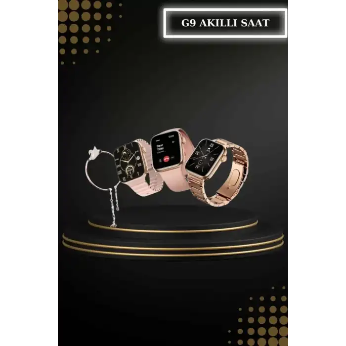 AsilTech Wireless Şarjlı Pembe Akıllı Saat ve Kablosuz Bluetooth Kulaklık Dokunmatik Kontrol
