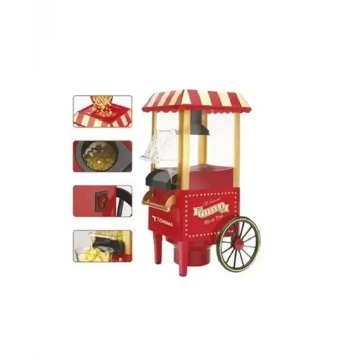 AsilTech Yağsız Popcorn Makinesi Hızlı Sıcak Hava Mısır Patlatıcı Ev Tipi Kullanım