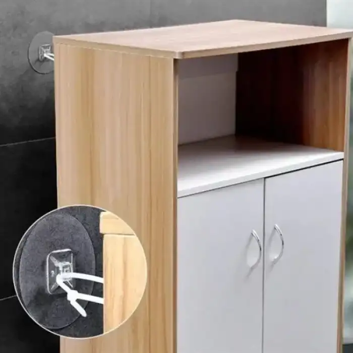 AsilTech Yapışkanlı Eşya Sabitleyici Aparat 1 Çift