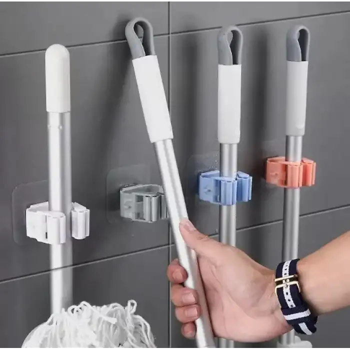 AsilTech Yapışkanlı Mop Tutucu Seti 4 Adet