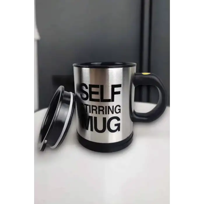 AsilTech Yazılı Mug Kupa Karıştırıcı Özelliği Ve Paslanmaz Çelik