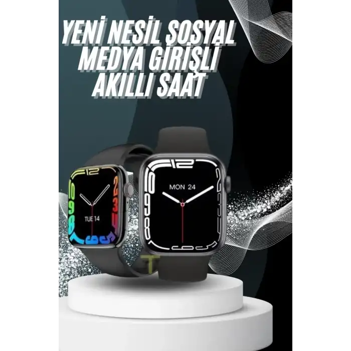 AsilTech Yeni Model Akıllı Saat Dokunmatik Ekran Unisex Amoled Ekran 44 mm