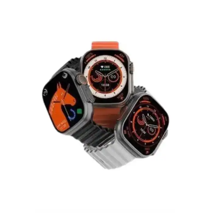 AsilTech Yeni Model Akıllı Saat Ultra Smart Watch Gümüş Kasa 45mm Titreşim
