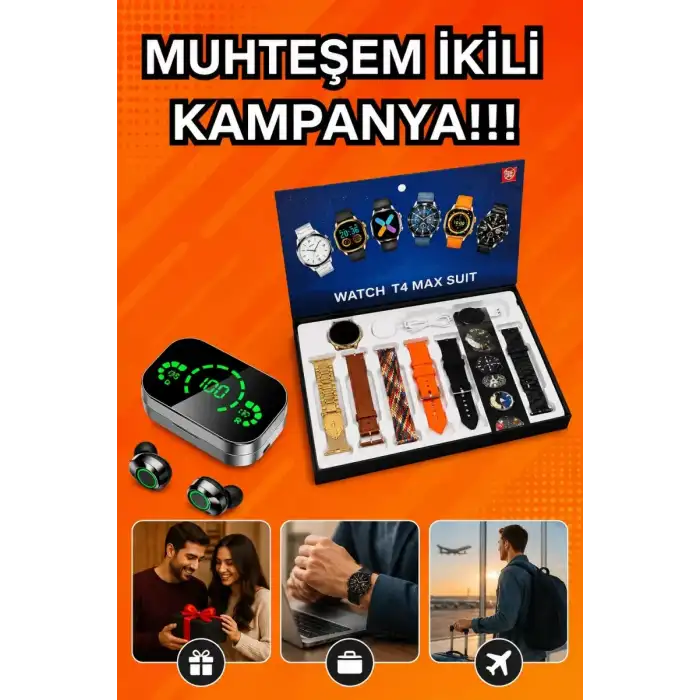 AsilTech Yeni Model Akıllı Saat ve Ucuz Kaliteli Bluetooth Kulaklık Amoled Ekran Aynalı