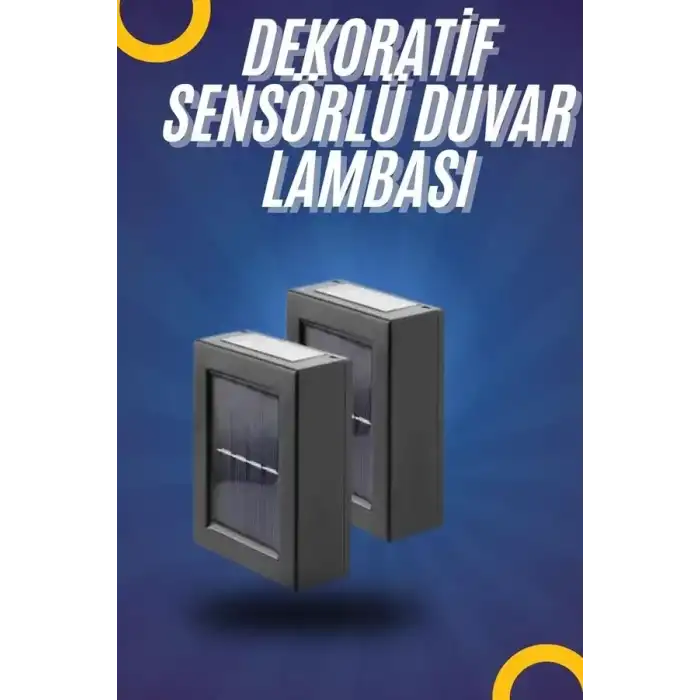 AsilTech Yeni Model Solar Çift Taraflı Duvar Lambası Dekoratif Duvar Lambası