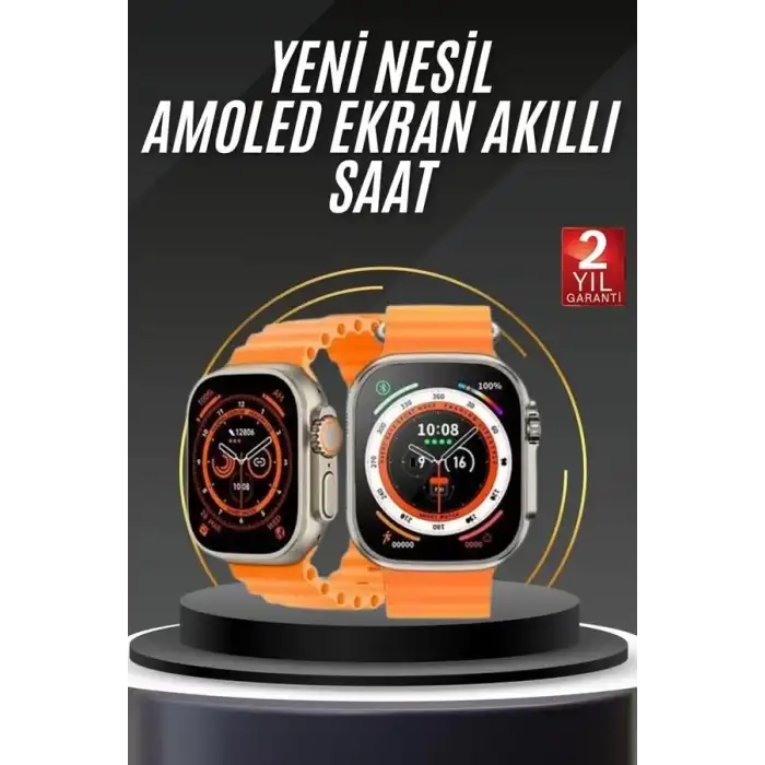 AsilTech yeni nesil Akıllı Saat Android ve İOS Uyumlu 49 MM NFC Özelliği GPS Takibi