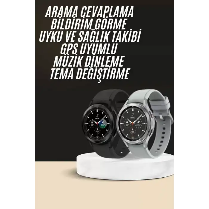 AsilTech Yeni Nesil Akıllı Saat Çağrı Cevaplayabilen Plastik 47 Mm Uyumlu Kordon