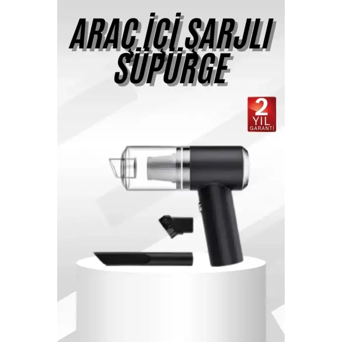 AsilTech Yeni Nesil Mini Vakumlu Araç Süpürgesi El Süpürgesi Şarjlı