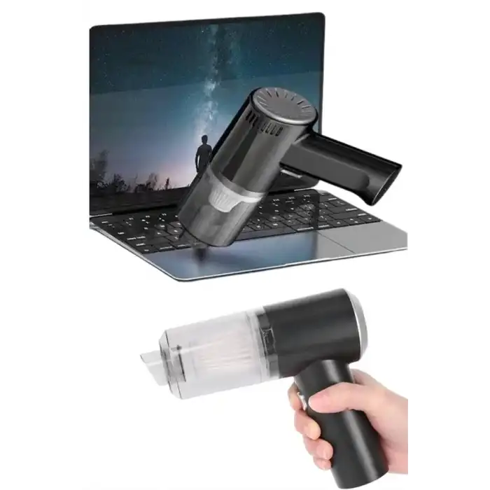 AsilTech Yeni Nesil Mini Vakumlu Araç Süpürgesi El Süpürgesi Şarjlı