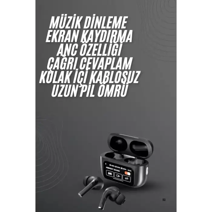 AsilTech Yeni Nesil Pro Ekranlı Bluetooth Kulaklık 5.0 Bluetooth Yeni Nesil