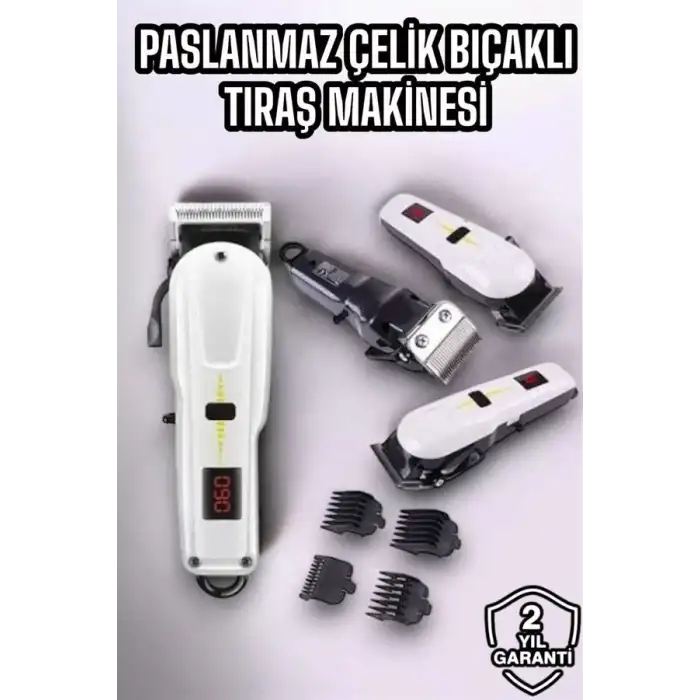 AsilTech Yeni Nesil Tıraş Makinesi Uzun Şarjlı Paslanmaz Çelik Bıçaklı