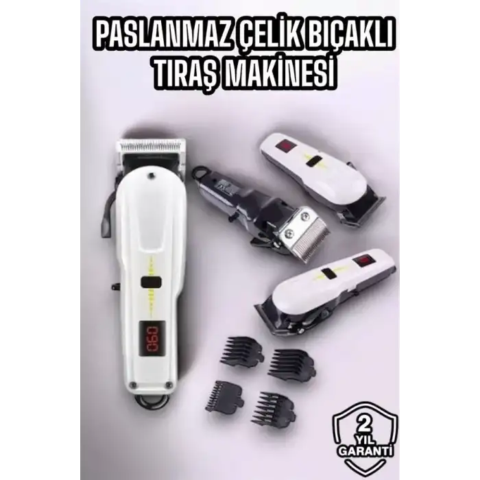 AsilTech Yeni Nesil Tıraş Makinesi Uzun Şarjlı Paslanmaz Çelik Bıçaklı Yeni Nesil