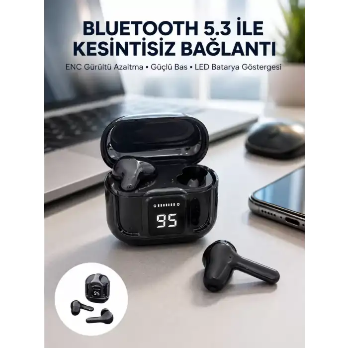 AsilTech Yeni Nesil Ultrapods Pro Bluetooth Kulaklık Extra Bass Yüksek Mikrofon Kalitesi