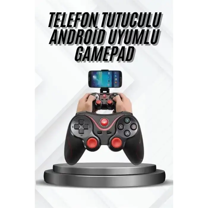 AsilTech Yeni Nesil X3 Gamepad Android Uyumlu Telefon Tutucu Özellikli Joystick