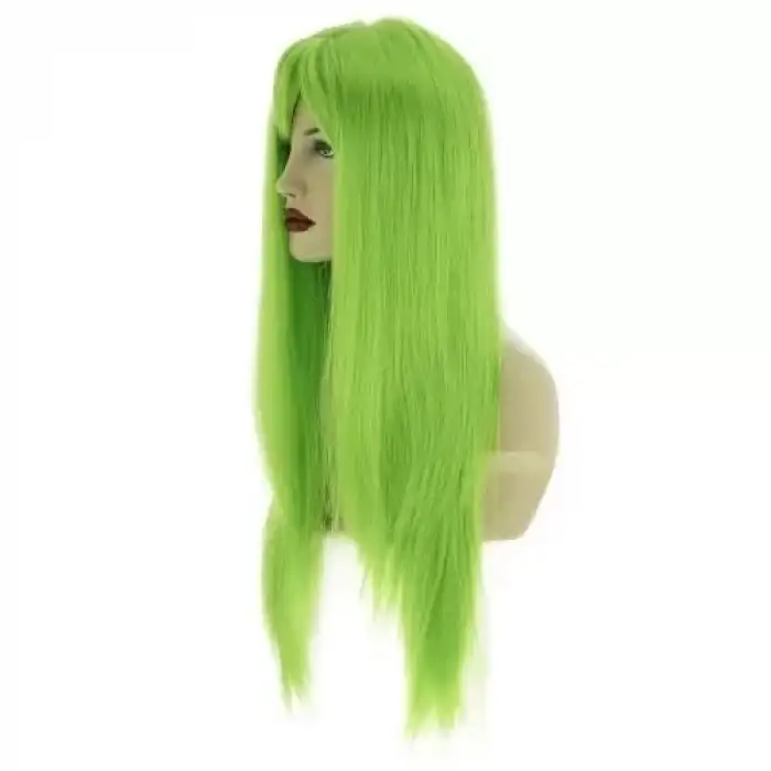 AsilTech Yeşil Uzun Peruk Saç