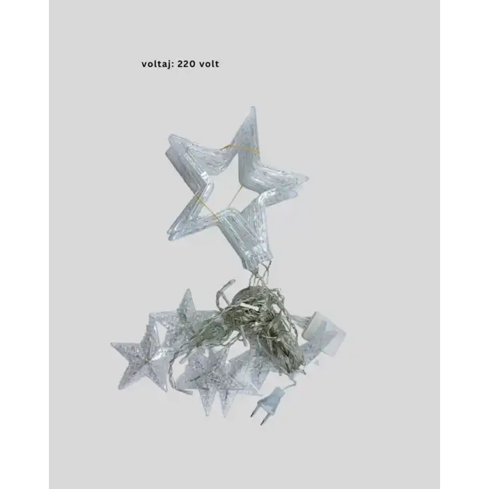 AsilTech Yıldız Desenli Perde Tipi Peri Led 3x3 Metre Aydınlatma