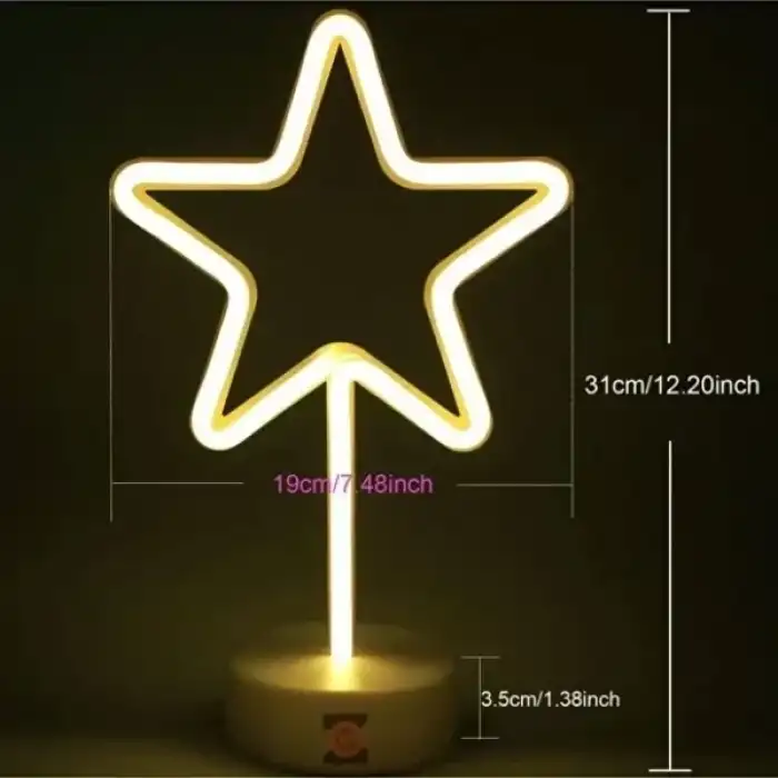 AsilTech Yıldız Neon LED Lamba