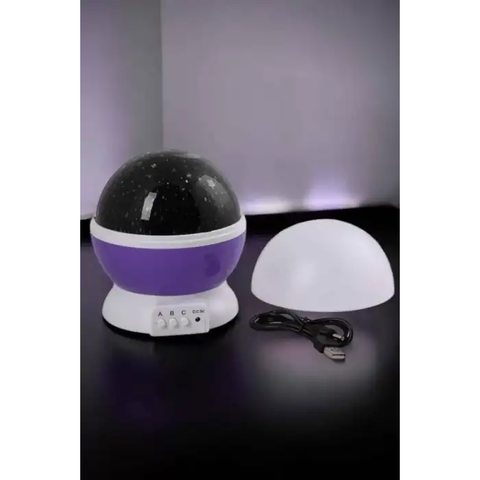 AsilTech Yıldızlı Gökyüzü Projeksiyon Gece Lambası Hareketli Işık Şovu
