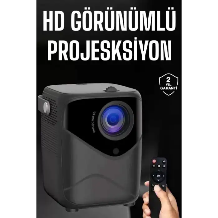 AsilTech Yüksek HD Görünümlü Taşınabilir Projeksiyon Cihazı