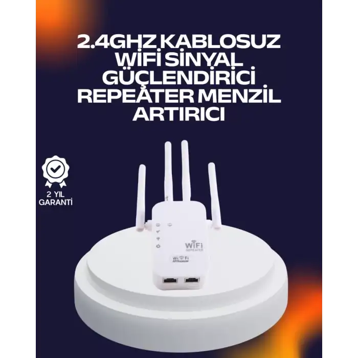 AsilTech Yüksek Hızlı Parazit Önleyici WiFi Repeater Router