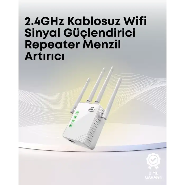 AsilTech Yüksek Hızlı Parazit Önleyici WiFi Repeater Router