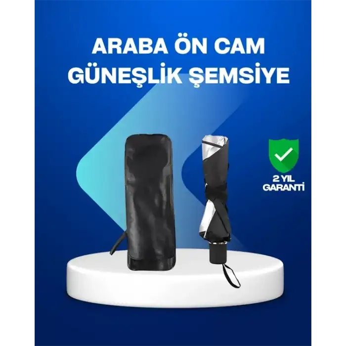 AsilTech Yüksek Kaliteli Cam Elyaf İskeletli Araba Şemsiyesi – Tüm Araçlara Uygun