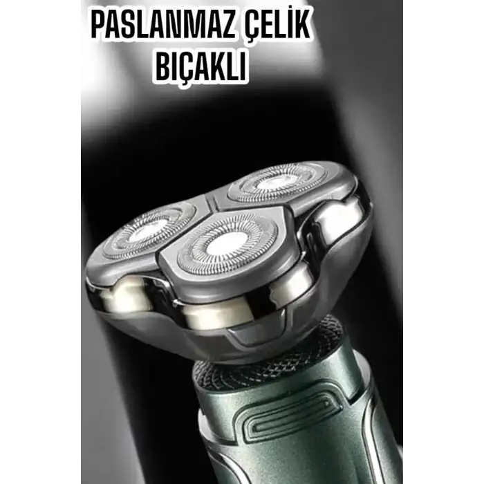 AsilTech Yüksek Performanslı 3 Başlıklı Profesyonel Tıraş Makinesi
