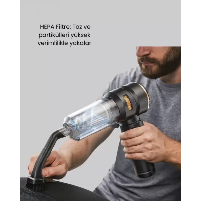 AsilTech Yüksek Performanslı Araç İçi El Süpürgesi