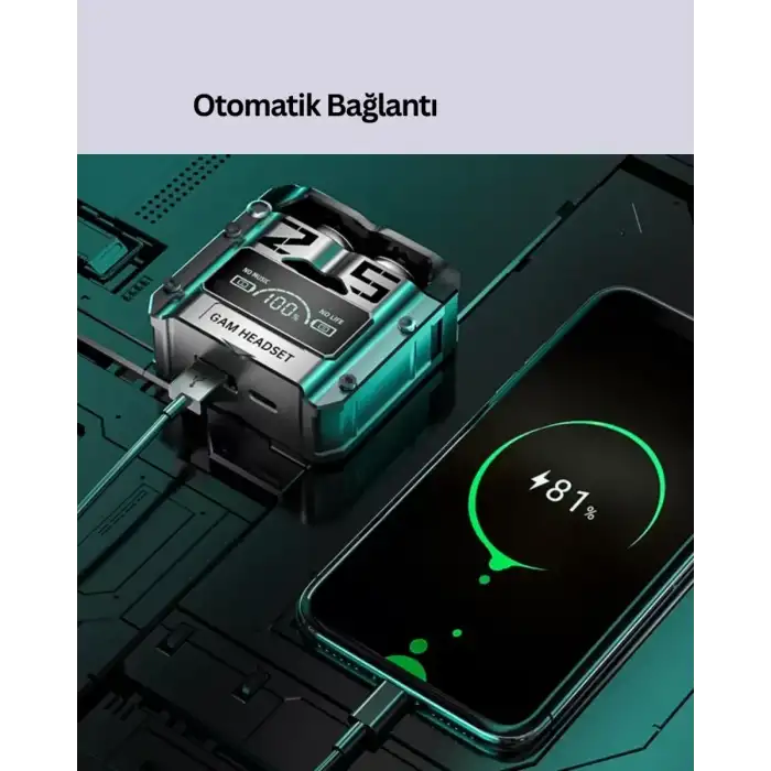 AsilTech Yüksek Ses Kaliteli Kablosuz Bluetooth Kulaklık Suya Dayanıklı Yeni Nesil