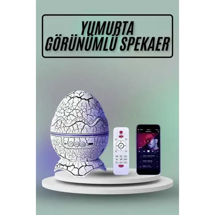 AsilTech Yumurta Görünümlü Masa ve Gece Lambası Renk Değiştirebilen Projektör