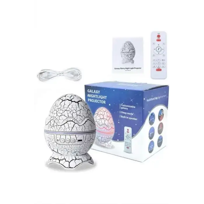 AsilTech Yumurta Şeklinde Su Dalgalı Bluetooth Speaker Lamba Renkli Şarjlı