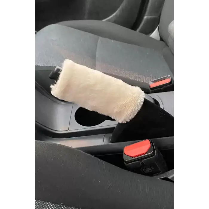 AsilTech Yumuşak Peluş El Freni Süsü Bej