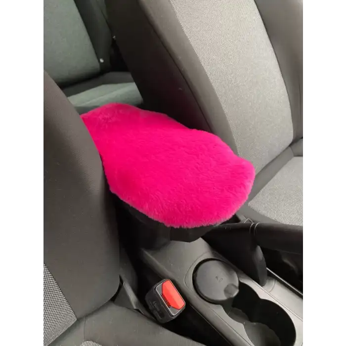 AsilTech Yumuşak Peluş Kol Dayama Kolçak Minderi Fuşya Pembe