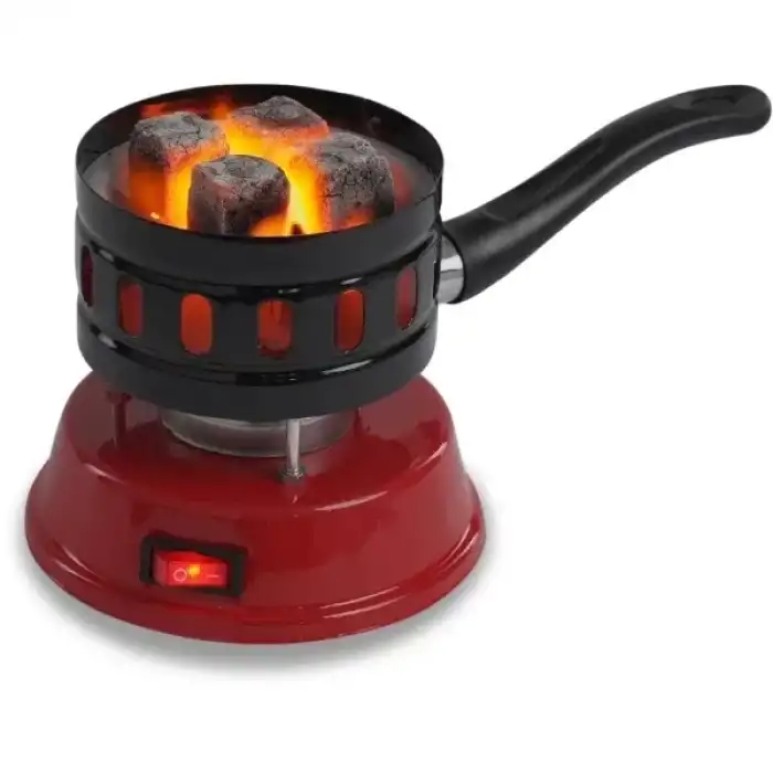 AsilTech Yuvarlak Galvaniz Elektrikli Nargile Köz Ocağı