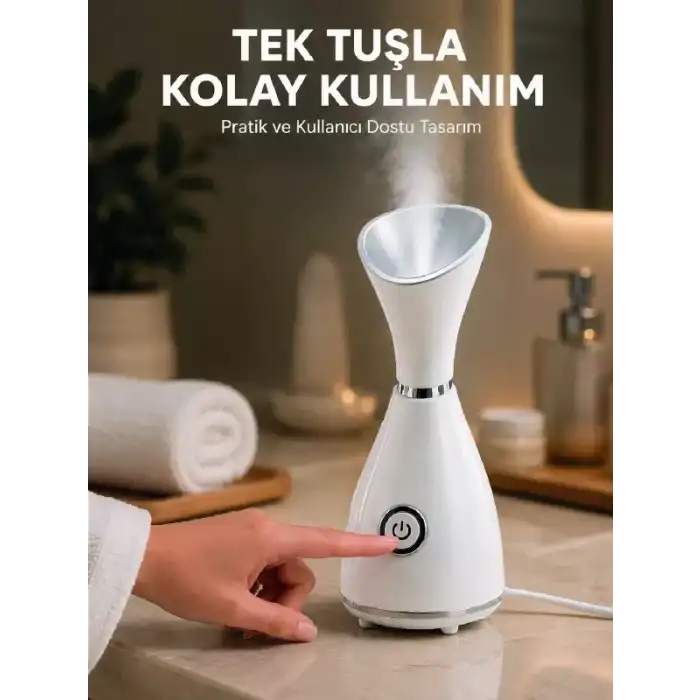 AsilTech Yüz Buhar Cihazı 80 ML Su Hazneli Nano İyonik