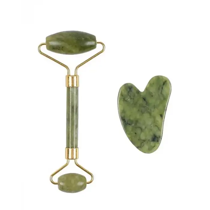 AsilTech Yüz Masaj Aleti Roller ve Gua Sha 2li Set