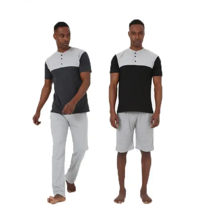 Erkek 3lü Pijama Takım Siyah