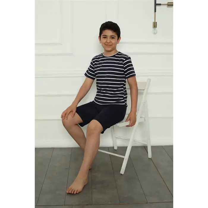 Erkek Çocuk Penye Şortlu Pijama Takım