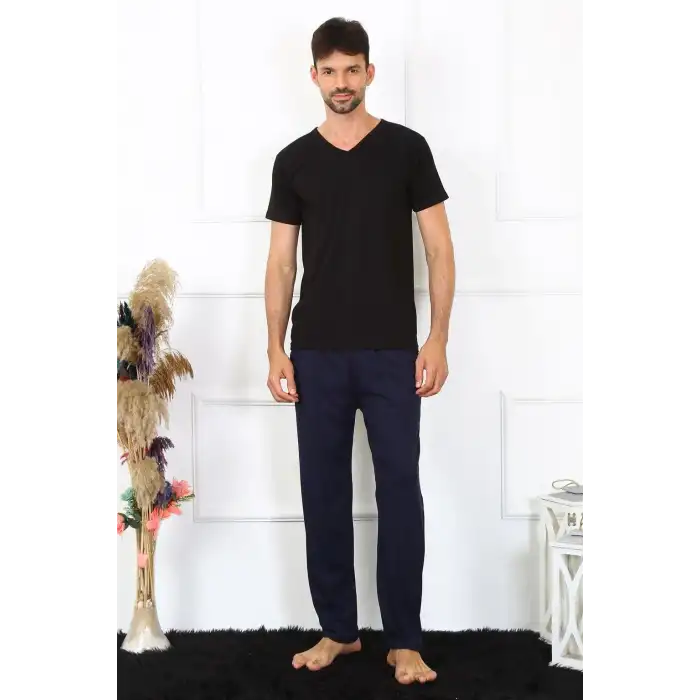 Erkek Pamuk Lacivert Tek Alt Pijama