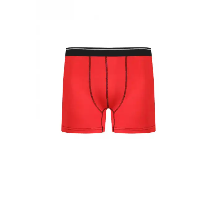 Erkek Pamuk Likralı Boxer Kırmızı