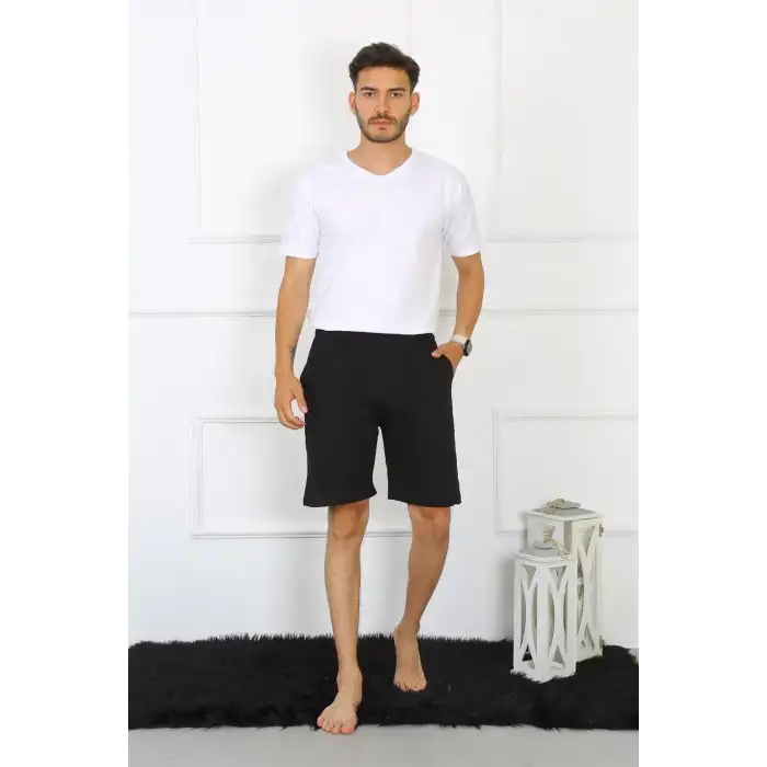 Erkek Pamuk Siyah Şort