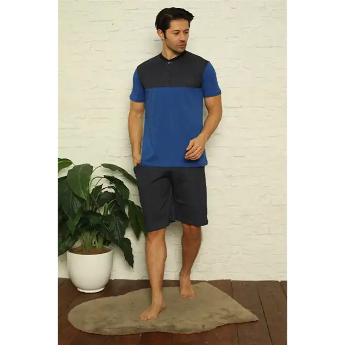 Erkek Saks 3lü Pijama Takım