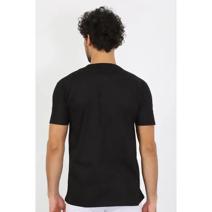 Erkek Sıfır Yaka Siyah Penye Atlet