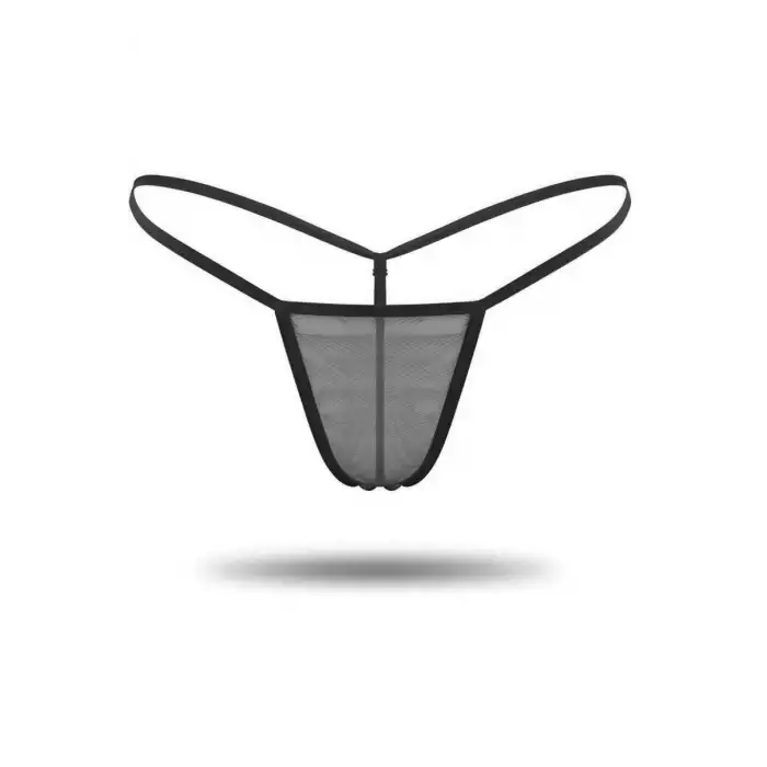 Giyim 3lü Renkli Transparan Tül String Tanga Brf0369