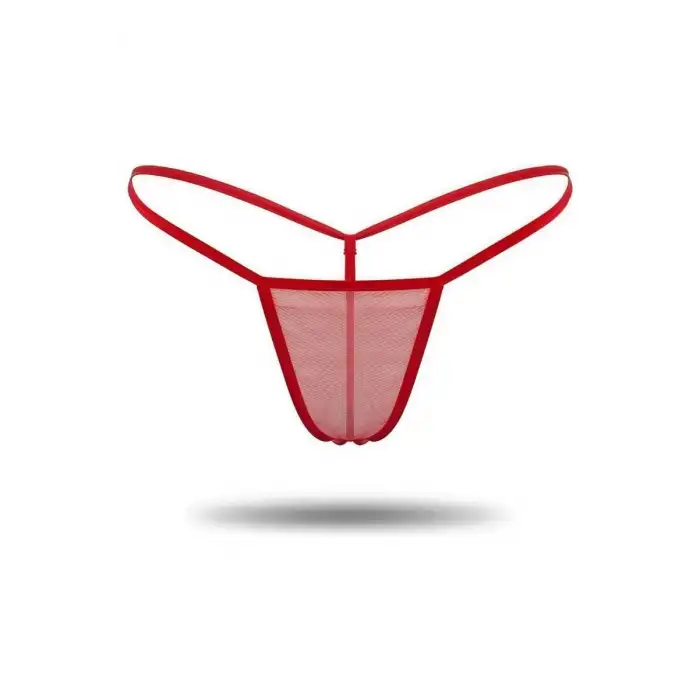 Giyim 3lü Renkli Transparan Tül String Tanga Brf0369