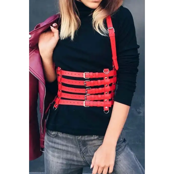 Giyim 5 Sıralı Şık Deri Kemer - Brf630