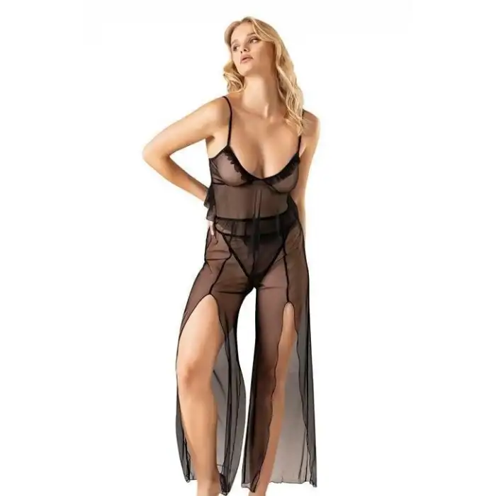 Giyim Askılı Yırtmaçlı File Takım