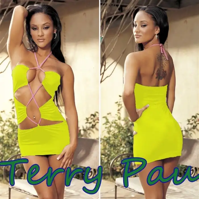 Giyim  B100753 Cris Cross Mini Elbise