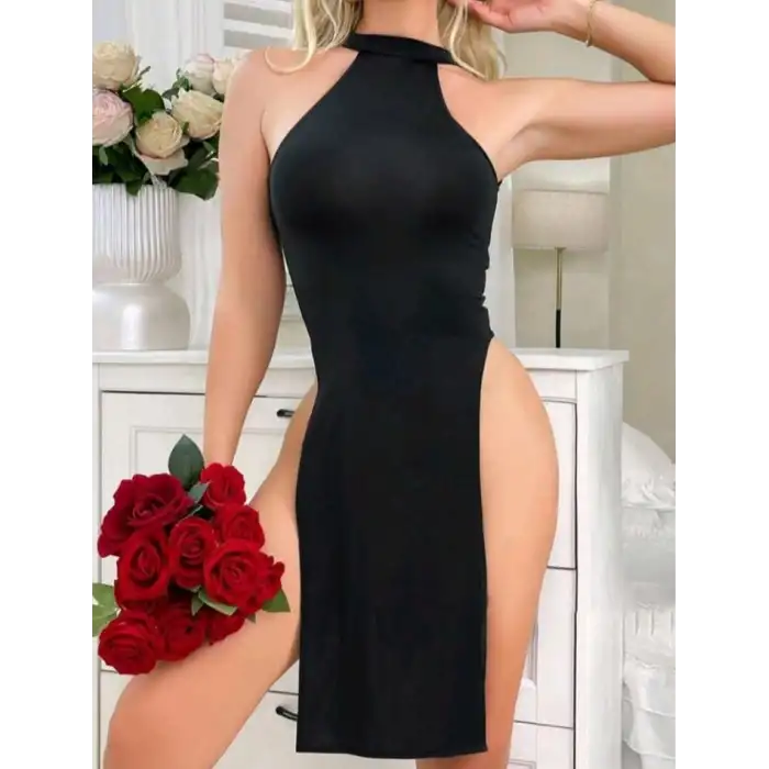 Giyim Bayan Siyah Mini Elbise