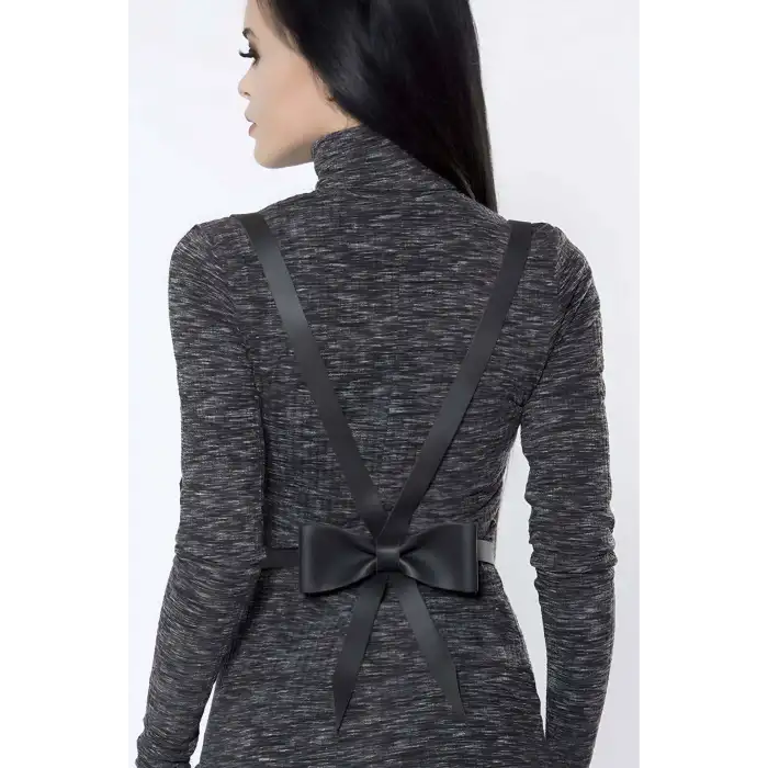 Giyim Beli Kurdeleli Şık Deri Harness - Brf177